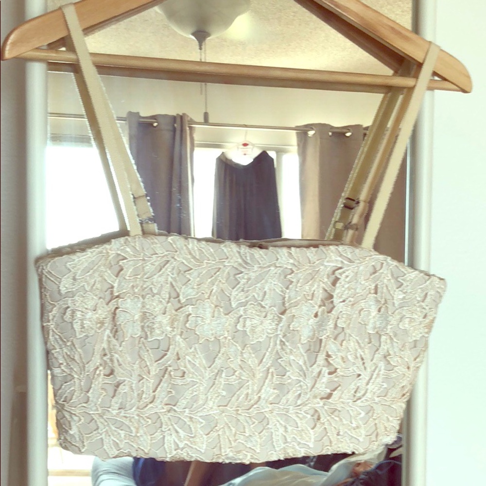 Alice + Olivia lace crop top